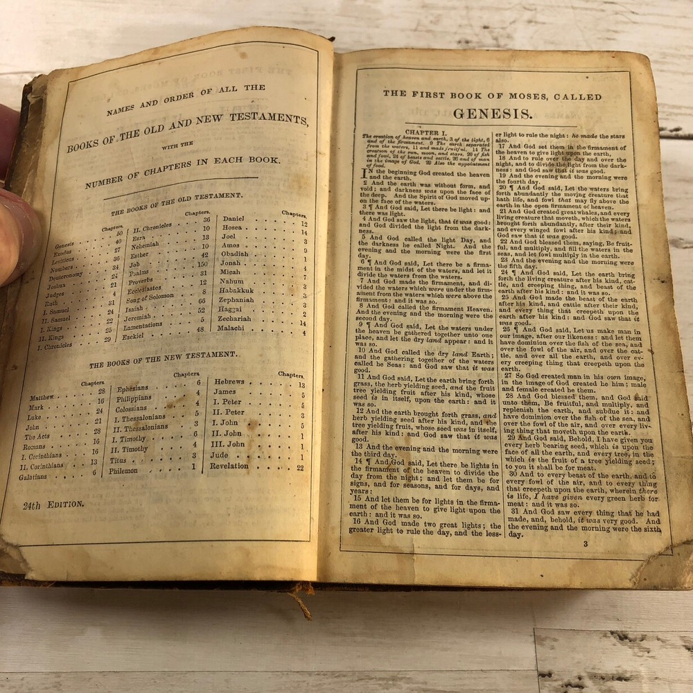 1861 Holy Bible American Bible Society Diamond 32mo Antique Civil War Era Book - Picture 10 of 10